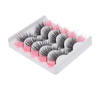 VINTORKY Faux Cils Cosmétiques Naturels 5 Paires Demi-longues Extension De Cils Légères Réutilisables Pour Maquillage Quotidien Et Occasions Spéciales