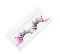 VINTORKY Faux Cils Fluorescents Pailletés T-1 pour Femmes Extensions de Cils Décoratives Spectaculaires Effet 3D Maquillage Fête et Soirée Paire Unique