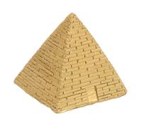 VINTORKY Figurine Pyramide Égyptienne en Résine Dorée, Petit Modèle Décoratif pour Micro-Paysage et Bureau, Sculpture Ancienne pour Collectionneurs d'Antiquités, Ornement de Maison