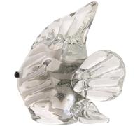 VINTORKY Figurines de Poissons en Cristal Faites la Main, Décoration de Table Océanique pour Bureau et Salon, Ornement Marin Réaliste et Élégant en Verre