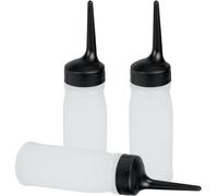 VINTORKY Flacon Applicateur de Teinture Capillaire Souple, Lot de 3 Bouteilles Rechargeables Échelle Graduée pour Shampooing Colorant Cheveux Blancs et Salon de Coiffure
