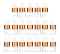 VINTORKY Flacons Compte-gouttes Dosage Précis Lot de 100 en Verre 1ml Facile à Transporter pour Huiles Essentielles pour Voyage en ou Hôtel