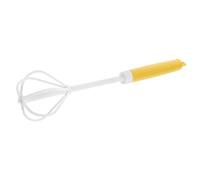 VINTORKY Fouet à Œufs Manuel Semi-automatique Jaune Fouet à Main pour Battre et Mélanger Ustensile Cuisine en Plastique Léger pour Usage Domestique en Pâtisserie à Poussée Simple