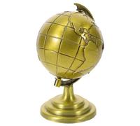 VINTORKY Globe Terrestre Vintage Rotatif Vert Antique, Ornement Compact et Vintage pour Bureau et Chambre à Coucher, Accessoire Décoratif Industriel et Gain de Place, Modèle Petit