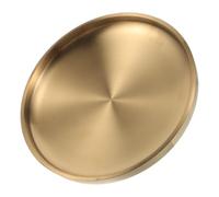 VINTORKY Grand Bol Décoratif Rond en Acier Inoxydable Doré, Vide- d'Entrée Grosse Capacité, Plateau Piédestal Pratique pour Rangement Clés et Bijoux, Accessoire Élégant pour Console