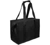 VINTORKY Grand Paquet Isotherme Noir 20l en Tissu Oxford Mousse Epe et Aluminium, Fermeture Éclair Solide pour Pique-niques et Excursions en Camping
