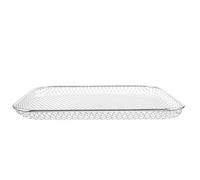 VINTORKY Grille de Barbecue en Acier Inoxydable, Grill de Feu de Camp Multifonction, Argenté, pour Œufs et Crêpes, Usage Extérieur et Camping, Empêche Les Aliments de Tomber