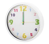 VINTORKY Horloge Murale Ronde Silencieuse pour Chambre Garçon Fille Design Éducatif Horloge Analogique Délicate pour Apprentissage et Décoration