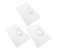 VINTORKY Housses pour Table de Massage 3 Pièces 80X50 CM en Coton Respirant, Draps Ouverture Visage pour Spa et Massages Thérapeutiques