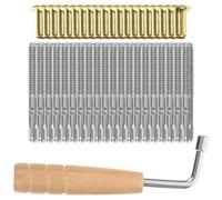 VINTORKY Jeu D'accessoires sans Bavure pour Lyre Harpe avec Chevilles en Bois et Métal Facile à Utiliser, pour Accordage Précis des Cordes de Lyre