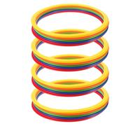 VINTORKY Jeu de Lancer d'anneaux en Plastique (20 pièces) - Anneaux de Saut de 40 cm pour l'entraînement d'agilité et de Vitesse Football - Idéal pour Les fêtes en Famille dans Le Jardin.