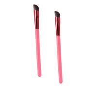 VINTORKY Kit 2 Pinceaux Sourcils Brosse Coudée Forme Carrée Poils Marron Taille Moyenne Pour Application Cosmétique Usage Personnel Et Voyage