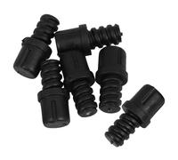 VINTORKY Kit de 6 Parties de brosse de toilette en PP, connecteurs noirs filetés, accessoires de remplacement ergonomiques pour manche de balayette WC en salle de bain