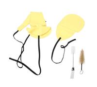 VINTORKY Kit de Nettoyage pour Saxophone Jaune Chiffon Double Couche et Écouvillon en Daim, Outil Essentiel pour Prolonger la Vie et Préserver le Son des Instruments à Vent