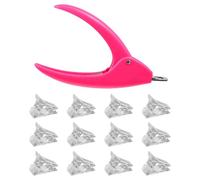 VINTORKY Kit Manucure 13 Pièces Pinces à Ongles Plastique Coupe-Ongles et Clips Ongles Colorés Assortis Accessoires Nail Art à Domicile et Salons Professionnels