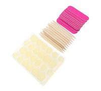 VINTORKY Kit Outils Manucure 40 Pcs pour Faux Ongles Limes à Ongles et Colle Double Face, Taille Compacte, pour Femmes Passionnées de Nail Art à Domicile