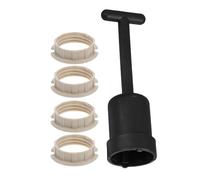 VINTORKY Kit Support Douille Lampe G9 en Plastique Noir Anneaux Adaptateurs Polyvalents pour Installation Rapide à Domicile ou Bureau, Outil Démontage Abat-jour Inclus