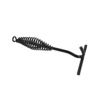 VINTORKY Lève-Couvercle pour Four Hollandais, Élévateur Cuisine Extérieure en Fer Noir 20cm, Poignée Spirale avec Support, pour Cocottes en Fonte et Barbecue, Camping et Voyages