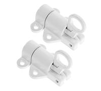VINTORKY Loquet de Trappe de Grenier en Alliage D'aluminium Blanc 2pcs Verrou à Ressort à Fermeture Automatique pour Amélioration Maison et Gestion du Stockage