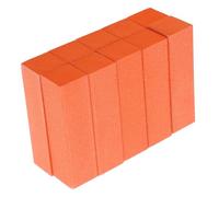 VINTORKY Lot de 10 Blocs Polissoirs à Ongles en Mousse Orange, Lime à Ongles Double Face Compacte pour Manucure et Pédicure, Outil de Ponçage Pratique et Solide pour Soin des Mains Pieds