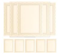 VINTORKY Lot de 10 Papiers A4 Vierges Imprimables pour Certificat D’Honneur Ornements Raffinés, Papier Intérieur pour Diplômes et Lettres de Nomination Scolaires