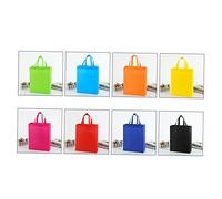 VINTORKY Lot de 10 Paquet de Courses Non Tissés Pliables Paquet à Main Couleurs Mélangées Courses Événements