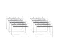 VINTORKY Lot de 10 Porte-badges en Plastique Imperméables Bords Polis Lisses, Protège les Rayures, pour Bureau et École