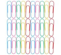 VINTORKY Lot de 100 trombones métalliques pour le bureau et l'école, 10 cm, robustes, pour l'organisation des documents, kit de papeterie multicolore pour la maison et la salle de classe.