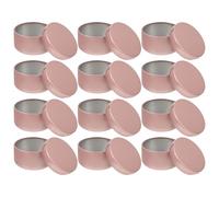 VINTORKY Lot de 12 Boîtes à Bougies en Métal 50 ML, Pots Ronds DIY Couvercles, Contenant Bougie Maison Compact et Résistant, pour Voyages et Rangement D’Artisanat