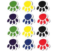 VINTORKY Lot de 12 Gommes à Sec en Eva de Patte de Chat, Couleurs Assorties, 6x2 Pièces, Effaceurs Légers et Réutilisables pour Tableau Blanc, Accessoires Portables pour École, Bureau