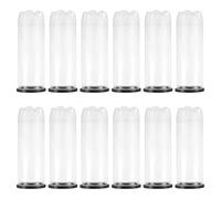 VINTORKY Lot de 12 Tubes de Rangement pour balles de Tennis - Boîte en Plastique Transparent avec Couvercle - Organisateur Portable pour Le Rangement et la Protection des balles de Tennis de Table