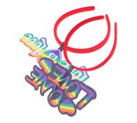 VINTORKY Lot de 2 Bandeaux Arc-en-ciel Love Is Love et One Love pour Femmes et Filles, Coiffe Fière et Colorée en Matériau Solide, Accessoires Cheveux pour Carnaval, Fête et Journée Fierté