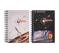 VINTORKY Lot de 2 carnets d'entraînement tir à l'arc : Cahier de Coaching Complet et Journal d'entraînement - Feuilles de Suivi des Scores pour arcs Classiques et à poulies - Fiches de Score pour