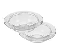 VINTORKY Lot de 2 Coupelles en Verre pour Chauffe-Cire 9,5 CM, Plateau Résistant Chaleur, Fonte Rapide et Uniforme, Entretien Facile, pour Aromathérapie à Domicile
