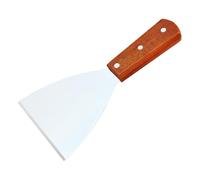 VINTORKY Lot De 2 Grattoirs De Cuisine En Acier Inoxydable Grand Format 22 X 10 Cm Petit Format 21 X 7 5 Cm Manche En Bois Pour La Cuisson Des Gâteaux Pizzas Steaks Et Crêpes