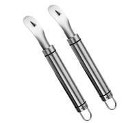 VINTORKY Lot de 2 Ouvre-Agrumes en Acier Inoxydable 304 Manche Long, Éplucheurs de Fruits et Légumes Pratiques, Outil Cuisine Polyvalent pour Peler Oranges et Citrons à Usage Domestique