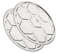 VINTORKY Lot de 2 Plaques Vapeur en Acier Inoxydable 28 Cm Accessoires Cuisine Résistants la Chaleur pour Cuisson Vapeur de Légumes Poissons et Petits Pains Multifonction Style Aléatoire
