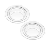 VINTORKY Lot de 2 Plats en Verre Ronds pour Chauffe-Cire, Usage Polyvalent, Facile à Nettoyer, Élégant, pour Mariages et Fêtes