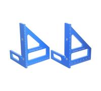 VINTORKY Lot de 2 règles de mesure multi-angles 3D, équerre de menuisier en alliage d'aluminium 45/90 degrés, système impérial et métrique, outil de mesure pour ingénieurs et charpentiers