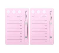 VINTORKY Lot de 2 supports pour extensions de cils : plateau magnétique en acrylique avec règle graduée - idéal pour une utilisation à domicile ou en salon.