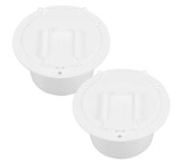 VINTORKY Lot de 2 trappes de Passage de câbles Marins : Orifice d'entrée de câble électrique Rond pour Camping-Car, Caravane ou Bateau - Passe-câbles étanche en Plastique Blanc