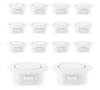 VINTORKY Lot de 20 Bouchons de Trou de Pare-Chocs de Voiture Blanc Grand Format, Cache-Trous en Caoutchouc Solide pour Prise de Pare-Chocs Automobile, Protection Poussière et Débris,