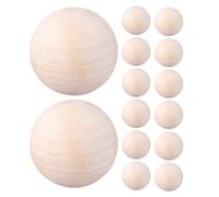 VINTORKY Lot de 20 Boules en Bois Brut 22 MM pour Loisirs Créatifs Décoration Noël Maison et Fabrication Bijoux Sphères Naturelles Inachevées pour Projets DIY Artistiques et Artisanat