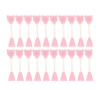 VINTORKY Lot de 20 Brosses Double Embout en Silicone TPE pour Masque Visage Forme Ours et Éventail Plat Brosse Nettoyante Visage Douce pour Pores Applicateur de Masque Multifonction en