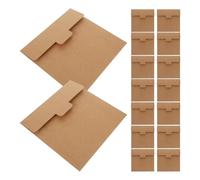VINTORKY Lot de 20 Pochettes D'invitation en Papier Kraft Brun Carré 20x20cm, Résistantes et Déchirure, pour Présents et Souvenirs de Fête
