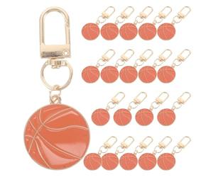VINTORKY Lot de 20 porte-clés de basket-ball en alliage - Souvenirs pour à dos ou à main - Porte-clés ballon de sport pour récompenses de banquets d'équipe