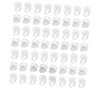 VINTORKY Lot De 200 Anneaux De Colle Pour Extensions De Cils, Supports Compacts Blancs Cœur Et Rond, Accessoires Professionnels Pour Pose Précise D’extensions, Voyage Et Usage Esthétique