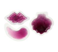 VINTORKY Lot de 3 Compresses Froides et Chaudes en Gel pour Visage, Yeux et Lèvres Forme Ronde et Lèvre, Gel Apaisant, Réutilisable, Soins Beauté et Relaxation