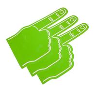 VINTORKY Lot de 3 Doigts en Mousse Synthétique Verts Clairs pour Garçon et Filles, Accessoires de Fête Thème du Football, Adaptés aux Jeux de Soccer et Spectacles