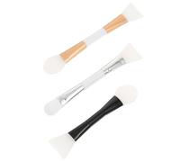 VINTORKY Lot de 3 Pinceaux pour Masque Visage en Silicone Double Embout, Brosse Douce à Poils Souples, Applicateurs DIY pour Soins Peau, Mélange de Couleurs Assorties, Couleur Aléatoire
